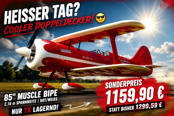 85" Muscle Bipe jetzt zum Sonderpreis bei Voltmaster - 85" Muscle Bipe Sonderaktion bei Voltmaster – Jetzt reduziert