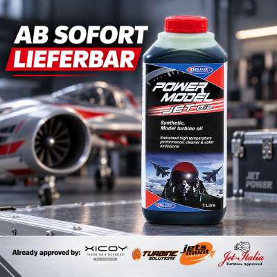 Ab sofort lieferbar: Deluxe Materials Power Model Jet Öl - Power Model Jet Öl ab sofort lieferbar | Voltmaster