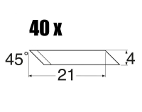 Donau Elektronik - MS45 Ersatzklingen 45° abgewinkelt - 40 Stück