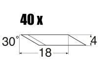 Donau Elektronik - MS46 Ersatzklingen 30° abgewinkelt - 40 Stück