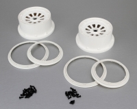 LOSI Felge und Beadlock Set Weiß (2) 5T (LOSB7033)