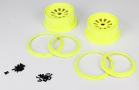 LOSI Felge und Beadlock Set Neongelb (2) 5T (LOSB7035)