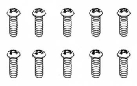 Robitronic - 2.6x6mm Rundkopfschraube für Plastik (10 Stk) (R30097)