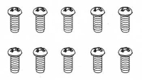 Robitronic - 3x8mm Rundkopfschraube für Plastik (10 Stk) (R30098)