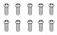 Robitronic - 3x10mm Rundkopfschraube für Plastik (10 Stk) (R30099)