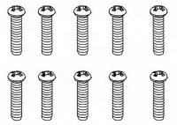 Robitronic - 3x15mm Rundkopfschraube für Plastik (10 Stk) (R30101)