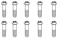 Robitronic - M3x15mm Rundkopfschraube (10 Stk) (R30105)