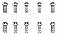 Robitronic - 2x8mm Rundkopfschraube für Plastik (10 Stk) (R30106)