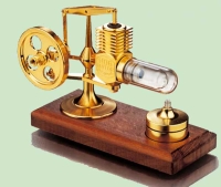 Krick - Stirlingmotor Gold montiert (22100)