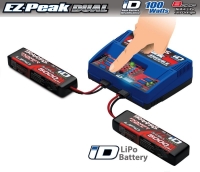 Traxxas - EZ-Peak Plus Dual 2972G NiMH/LiPO Schnell-Lader mit 2x 3S Lipo 5000mAh