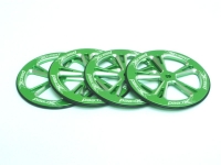 Xceed - Alu Set up wheel for 1/10 On-Road (Green) (4) (XCE103089)