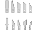 Voltmaster - 10 replacement blades for designer knives
