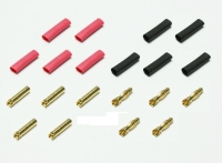 Extron - Goldstecker und Buchsen 4mm mit Schrumpfschlauch (5 Paar)