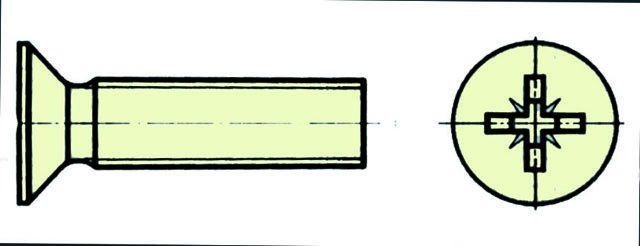 Extron Nylonschraube Senkkopf mit Kreuzschlitz M5X20 10 Stück
