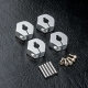 Robitronic - Alum. hex. wheel hubs 6mm (silver) (4)...