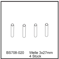 D-Power Welle 3x27mm (4 Stück) - BEAST BX / TX...