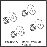 D-Power Radmuttern M4 (4 Stück) - BEAST BX / TX (BS903-022)