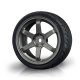 Robitronic - Silver grey TE wheel w/ AD realistic tire...