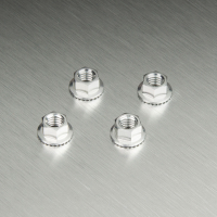 Max Speed Technology - Alum. wheel nut (silver) (4) (MST820001S)