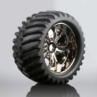 CEN Racing - V-Pattern Wheels & Tires (Pre-Glued 1 Pair) (CKR0505)