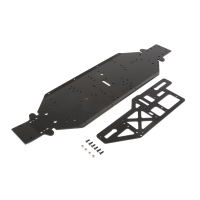 Losi Chassis m. Halteplatte, 4mm, schwarz: DBXL-E (LOS251050)