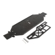 Losi Chassis m. Halteplatte, 4mm, schwarz: DBXL-E...