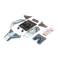 Losi Body Set, Screened, grau: DBXL-E (LOS250017)