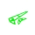 Horizon Hobby - Green Carbon Fiber Fins: 360 CFX (BLH5049)