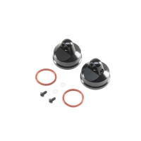 Horizon Hobby - Shock Cap, Aluminum, Black (2): LST/2, 3XL-E (LOS343000)