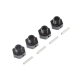 Horizon Hobby - 20mm Wheel Hexes and Pins, BLK (4): Super...