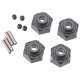 Horizon Hobby - AX30429 Aluminum Hex Hub 12mm Black (4)...