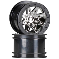 Horizon Hobby - AX08137 2.2 Rebel Wheels 41mm Wide Chrm/Blk (2) (AXIC8137)