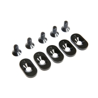 Horizon Hobby - EngineMntInsert&Screws, BLK, 18T(5): 5ive-T 2.0 (LOS252099)