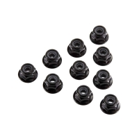 Horizon Hobby - AX31250 Serrated Nylon Lock Nut Black 4mm (10) (AXIC3150)