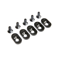 Horizon Hobby - EngineMntInsert&Screws, BLK, 19.5T(5): 5ive-T 2.0 (LOS252102)
