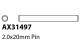 Horizon Hobby - AX31497 Pin 2x20mm (6) (AXIC1497)