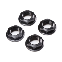 Horizon Hobby - 17mm Flanged Wheel Nut, Black (4): Super Rock Rey (LOS252112)