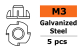 G-Force RC - Einschlagmutter - M3 - galvanisierter Stahl...