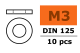 G-Force RC - Unterlegscheibe - M3 - galvanisierter Stahl...