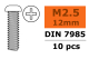 G-Force RC - Linsenkopfschraube - Philips - M2,5X12 -...