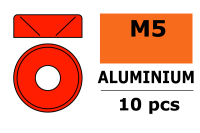 G-Force RC - Aluminium Unterlegscheibe - für M5 Senkkopfschrauben - AD=12mm - Rot - 10 St (GF-0405-055)