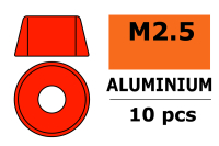 G-Force RC - Aluminium Unterlegscheibe - für M2.5 Zylinderkopfschrauben - AD=7mm - Rot - 10 St (GF-0406-025)