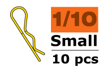 G-Force RC - Karosserieklammern - 45° gebogen - Klein - Gold - 10 St (GF-0410-001)