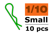 G-Force RC - Karosserieklammern - 45° gebogen - Klein - Grün - 10 St (GF-0410-002)