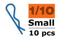 G-Force RC - Karosserieklammern - 45° gebogen - Klein - Blau - 10 St (GF-0410-006)