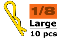 G-Force RC - Karosserieklammern - 45° gebogen - Gross - Gold - 10 St (GF-0410-020)