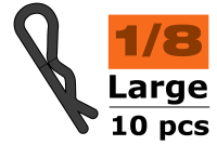 G-Force RC - Karosserieklammern - 45° gebogen - Gross - Schwarz - 10 St (GF-0410-024)