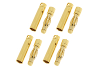 G-Force RC - Connector 4.0mm gold contact long - male and female (4 pair)