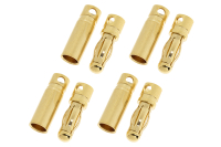 G-Force RC - Steckverbinder 4.0mm Goldkontakt short - Stecker und Buchse (4 Paar)