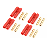 Steckverbinder 4,0mm Goldkontakt mit Gehäuse (4 Paar)